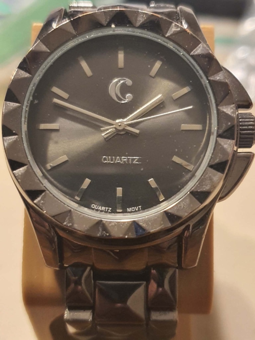 🦋10/$20🦋 Charming Charlie #5910 Black Stainless Steel Women's Watch